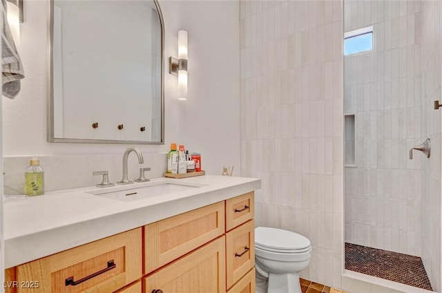 10969 Tranquil Waters Ct, Las Vegas, NV 89135 - bathroom featuring toilet, a walk in shower, and vanity