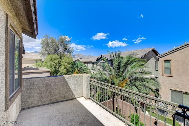 balcony featuring a residential view