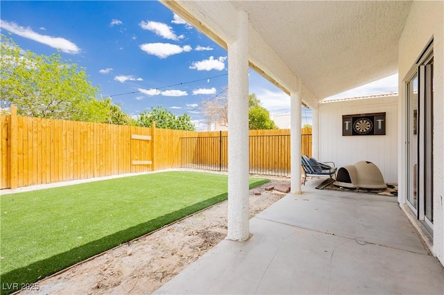view of patio / terrace featuring a fenced backyard