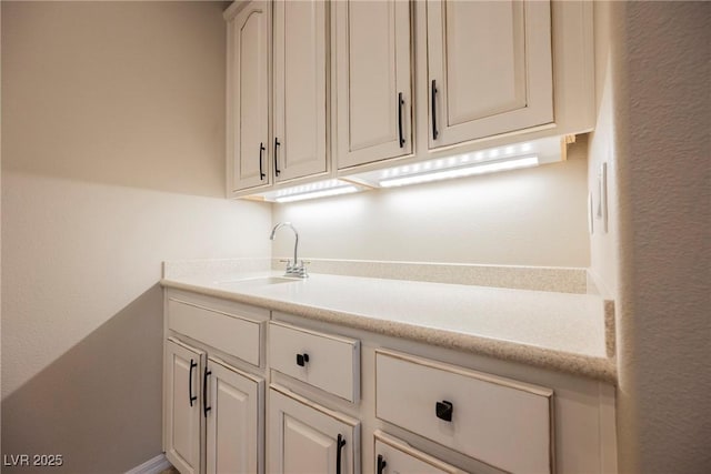 interior space featuring a sink