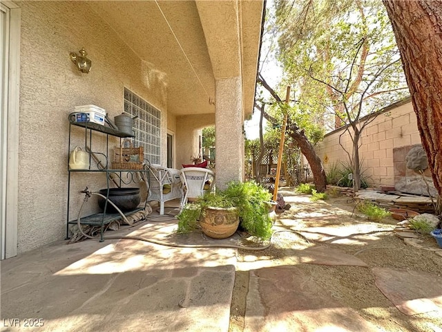 view of patio / terrace with a fenced backyard