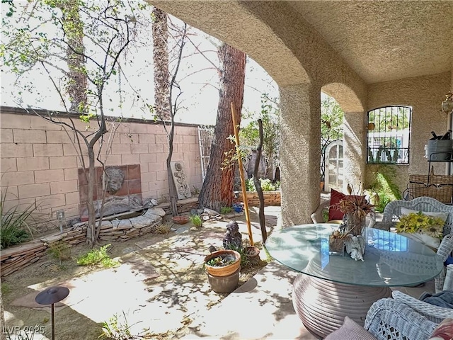 view of patio / terrace featuring a fenced backyard