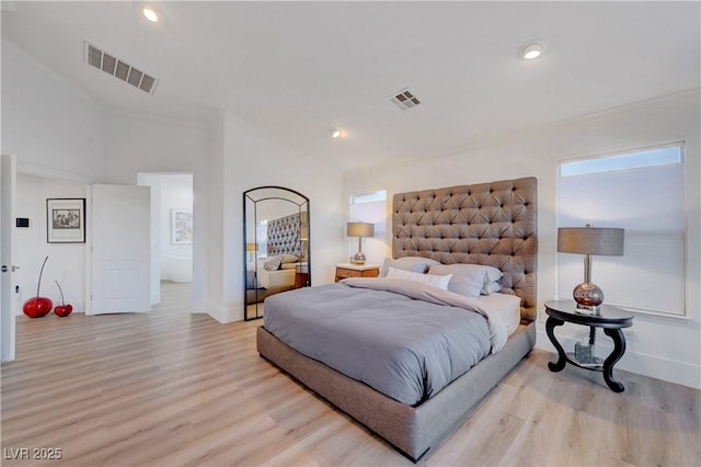 3091 Via Del Corso, Henderson, NV 89052 - bedroom with baseboards, visible vents, and light wood-style floors