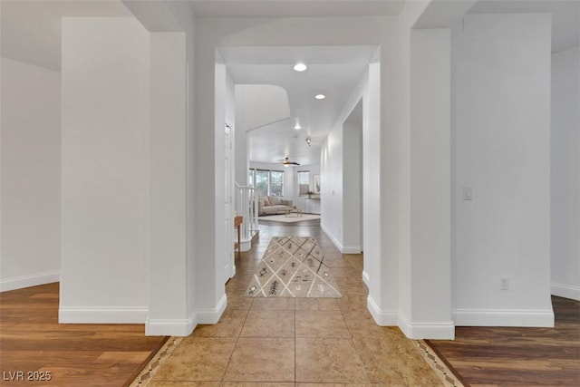 3217 Palladio Ave, North Las Vegas, NV 89031 - hall featuring baseboards and recessed lighting
