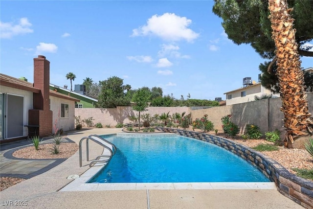 3920 Autumn St, Las Vegas, NV 89120 - view of swimming pool featuring a fenced backyard and a patio