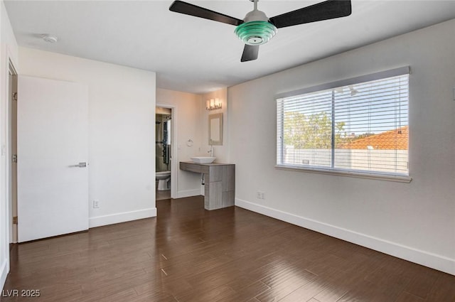 7575 Coley Ave, Las Vegas, NV 89117 - empty room with ceiling fan, wood finished floors, and a smoke detector
