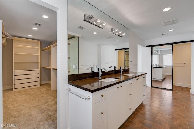 7575 Coley Ave, Las Vegas, NV 89117 - bathroom featuring vanity, recessed lighting, and a closet