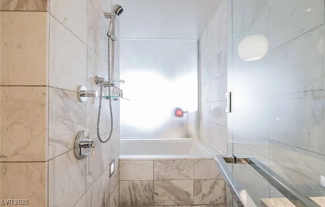 4381 W Flamingo Rd Unit 1212, Las Vegas, NV 89103 - full bath with a tile shower and a relaxing tiled tub