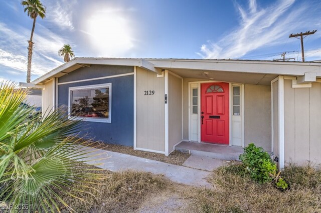 2129 N Michael Way, Las Vegas, NV 89108 - view of exterior entry with stucco siding