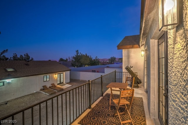 view of balcony