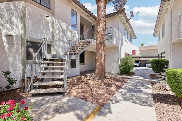 view of property with stairway
