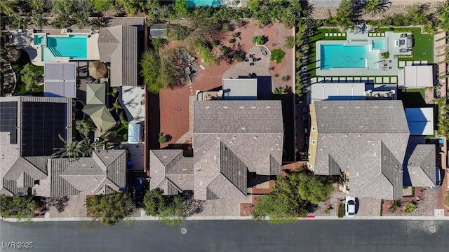 bird's eye view of a pool area