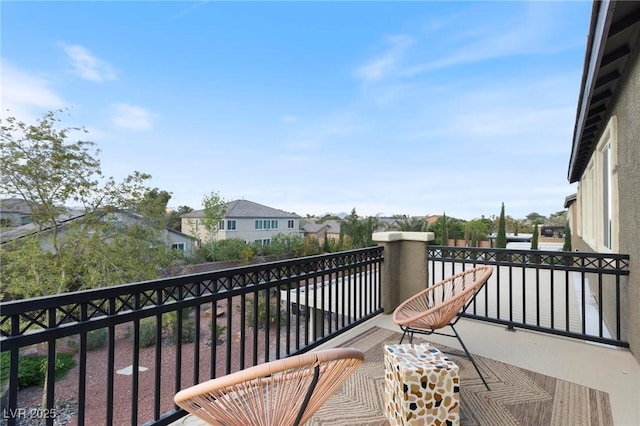 balcony with a residential view