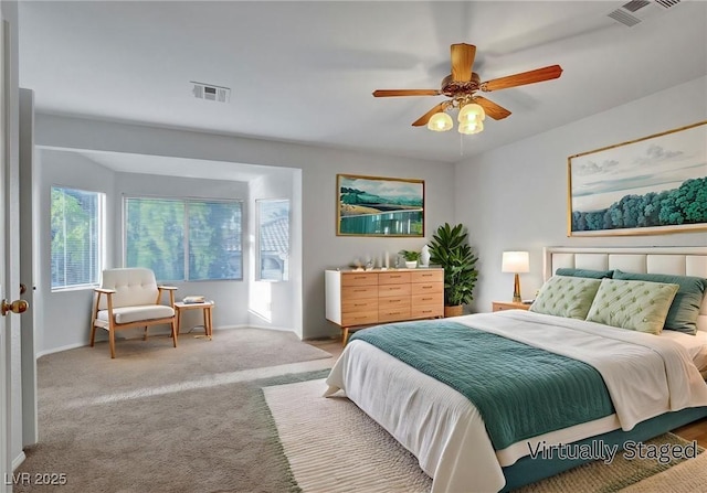 8236 Bermuda Beach Dr, Las Vegas, NV 89128 - bedroom featuring carpet and a ceiling fan