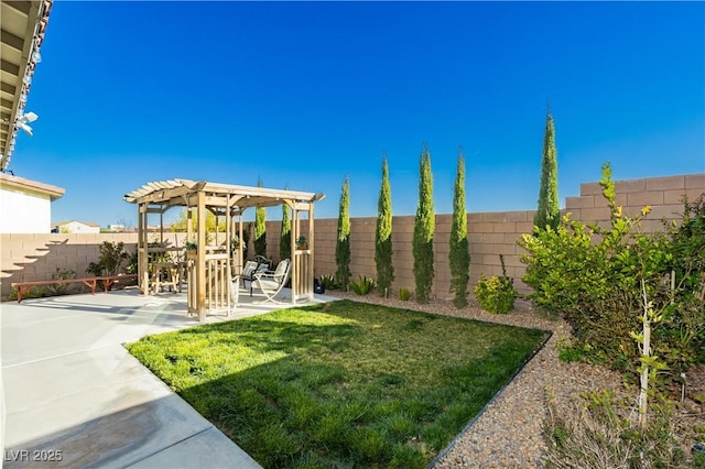 9953 Fletcher Peak Ave, Las Vegas, NV 89178 - view of yard with a pergola and a patio
