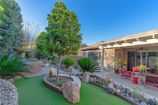 view of yard featuring a patio area