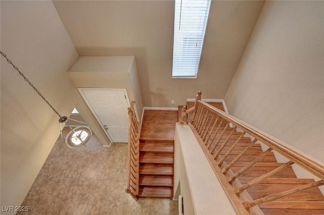 8988 Winchester Ridge St, Las Vegas, NV 89139 - stairs featuring baseboards