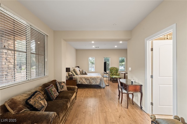 1265 Vietti St, Henderson, NV 89012 - bedroom featuring light wood-style flooring and recessed lighting