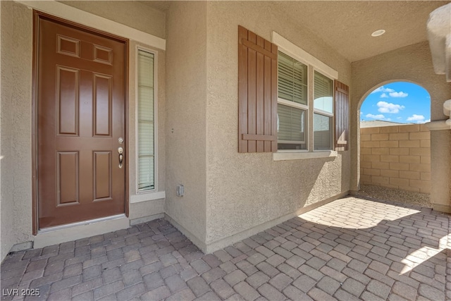 9590 Smiley Creek St, Las Vegas, NV 89178 - entrance to property with stucco siding and fence