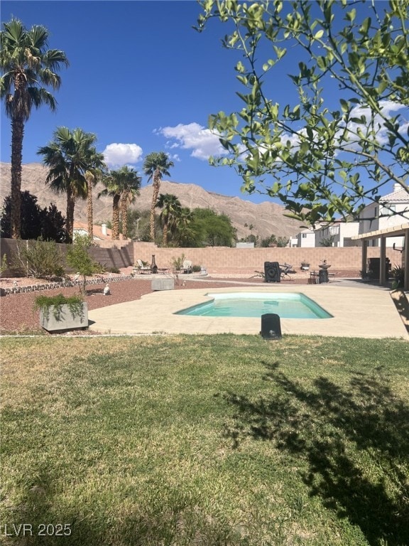 6596 Secluded Ave, Las Vegas, NV 89110 - view of pool featuring a mountain view and a patio area