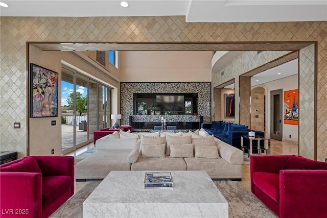 9301 Verlaine Ct, Las Vegas, NV 89145 - living room with recessed lighting