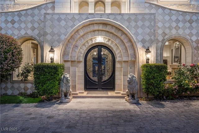 9301 Verlaine Ct, Las Vegas, NV 89145 - entrance to property featuring stone siding