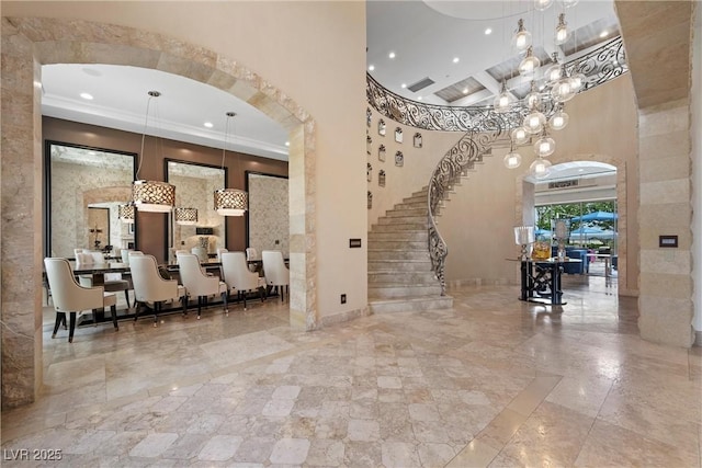 9301 Verlaine Ct, Las Vegas, NV 89145 - building lobby with stairway and visible vents