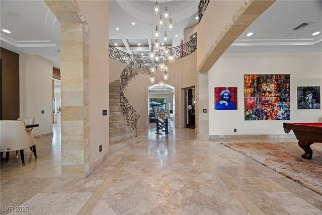 9301 Verlaine Ct, Las Vegas, NV 89145 - interior space featuring visible vents, baseboards, and recessed lighting