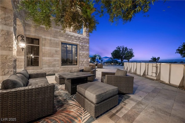 9301 Verlaine Ct, Las Vegas, NV 89145 - view of patio with an outdoor living space
