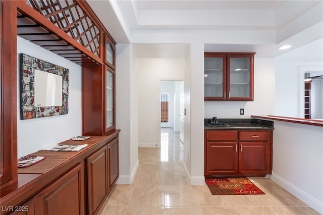 7526 Gossamer Wind St, Las Vegas, NV 89139 - bar with a sink and baseboards