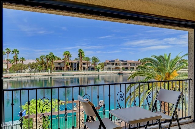 2708 Port Of Call Dr, Las Vegas, NV 89128 - balcony with a water view