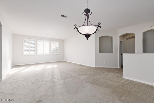 240 Jumping Springs Pl, Henderson, NV 89012 - unfurnished room with carpet, arched walkways, and baseboards