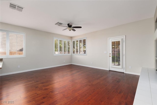 240 Jumping Springs Pl, Henderson, NV 89012 - spare room with ceiling fan, wood finished floors, and baseboards