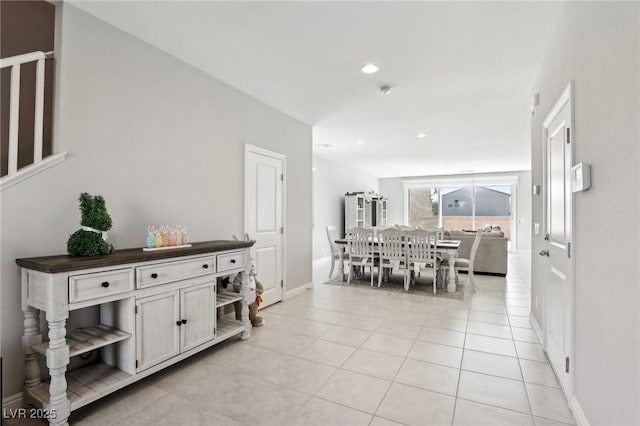 4630 Adonis Blue St, North Las Vegas, NV 89031 - dining space with light tile patterned floors, baseboards, and recessed lighting