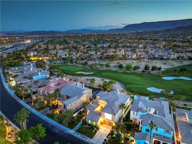 2571 Red Springs Dr, Las Vegas, NV 89135 - birds eye view of property featuring golf course view, a mountain view, and a residential view