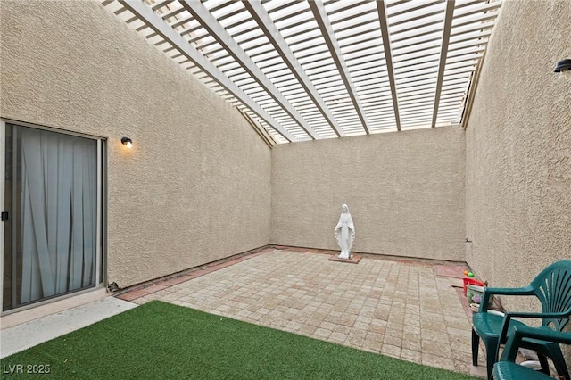 view of patio with a pergola