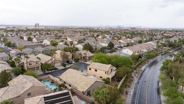 bird's eye view featuring a residential view