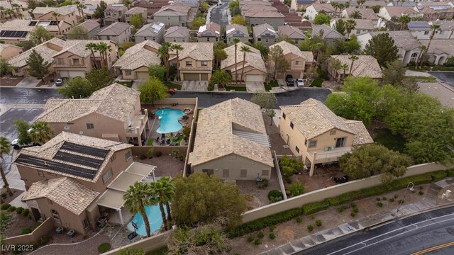aerial view with a residential view