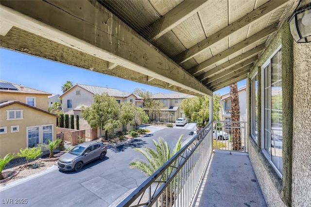 balcony with a residential view