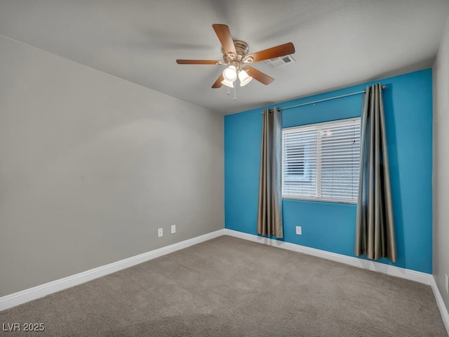 8728 Tom Noon Ave Unit 103, Las Vegas, NV 89178 - carpeted empty room featuring a ceiling fan, baseboards, and visible vents