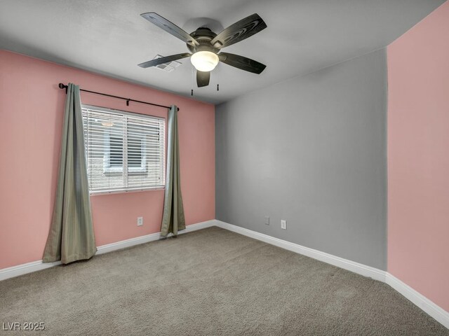 8728 Tom Noon Ave Unit 103, Las Vegas, NV 89178 - empty room featuring carpet flooring, baseboards, and ceiling fan