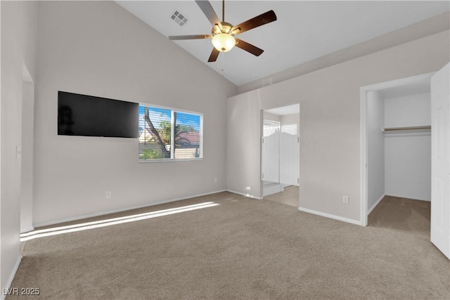 2514 Tropical Sands Ave, North Las Vegas, NV 89031 - unfurnished bedroom featuring carpet floors, baseboards, a spacious closet, and visible vents