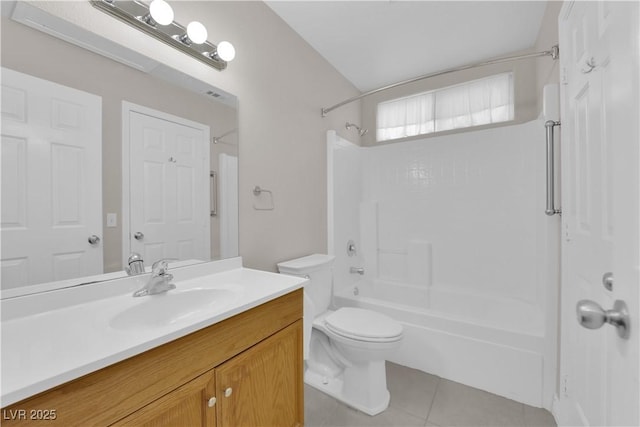 2514 Tropical Sands Ave, North Las Vegas, NV 89031 - bathroom featuring tile patterned flooring, shower / bathing tub combination, toilet, and vanity