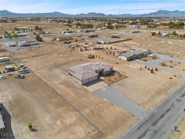 3660 Stirrup, Pahrump, NV 89048 - aerial view with a mountain view, a rural view, and a desert view