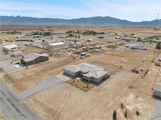 3660 Stirrup, Pahrump, NV 89048 - bird's eye view with a mountain view, a rural view, and view of desert
