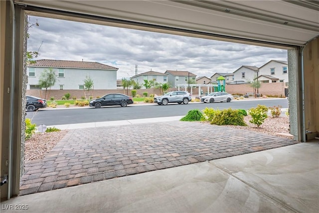 exterior space with a residential view