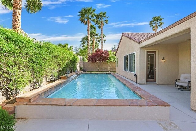 2132 Twin Falls Dr, Henderson, NV 89044 - view of pool with a fenced backyard and a patio area