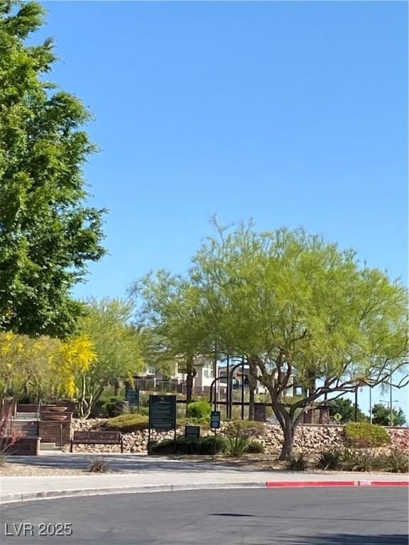 10349 Mystic Pine Rd, Las Vegas, NV 89135 - view of asphalt road featuring curbs and sidewalks
