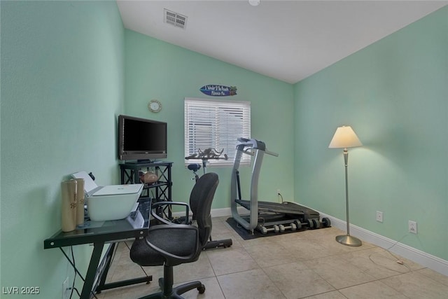 5205 Molveno Ct, Las Vegas, NV 89130 - office featuring lofted ceiling and tile patterned flooring