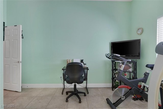 5205 Molveno Ct, Las Vegas, NV 89130 - tiled home office featuring baseboards